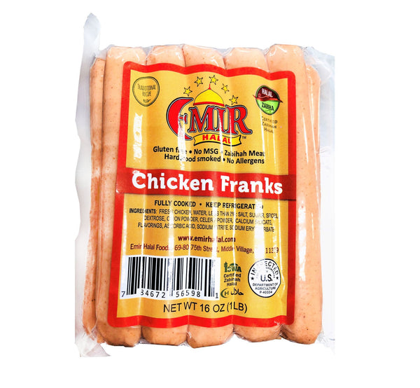 "Emir Halal" Chicken Franks (1 lb, 10 franks)