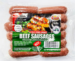Halal Beef sausages - HOT (1 lb)